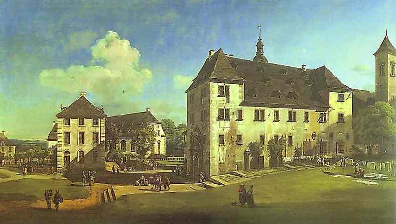 Bernardo Bellotto Courtyard of the Castle at Kaningstein from the South.